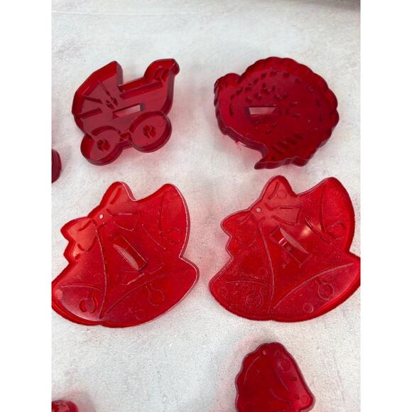 Vintage variety Christmas cookie cutters Toys Gingerbread Man Bells lot of 10 - Picture 3 of 9
